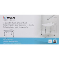 Moen Home Care 300 Lb. Capacity Shower & Tub Seat  Glacier