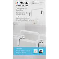 Moen Home Care 7 In. Low Grip Tub Safety Bar  Glacier