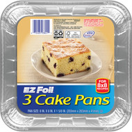 EZ Foil 8 In. Square Cake Pan (3-Count)