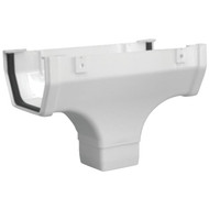 Raingo 5 In. K Style Vinyl White Gutter Drop Outlet
