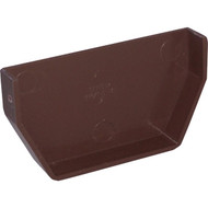 Raingo 5 In. Vinyl Brown Inside Gutter End Cap