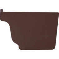 Repla K 5 In. Vinyl Brown Right Gutter End Cap