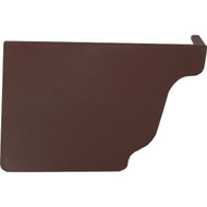 Repla K 5 In. Vinyl Brown Left Gutter End Cap