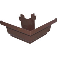 Repla K 5 In. Vinyl Brown Gutter Outside Corner