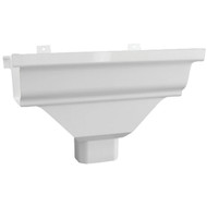 Repla K 5 In. Vinyl White Gutter Drop Outlet