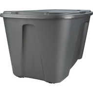 Homz 49 Gal. Gray Wheeled Storage Tote