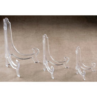 Tripar 3 In. to 6 In. 90 Degree Clear Plastic Plate Stand