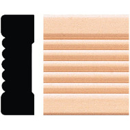 House of Fara 21/32 In. W. x 2-1/4 In. H. x 8 Ft. L. Natural Hardwood Fluted Wood Casing