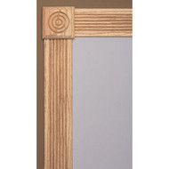 House of Fara 7/8 In. x 2-1/2 In. Unfinished Oak Rosette Block