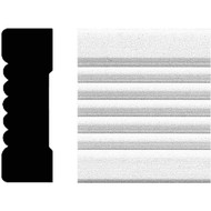 House of Fara 3/4 In. W. x 2-1/4 In. H. x 8 Ft. L. White MDF Fluted Casing Molding