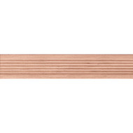 House of Fara 7/16 In. W. x 2-1/4 In. H. x 7 Ft. L. Natural Solid Oak Fluted Wood Casing