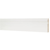 House of Fara 3/4 In. W. x 6-1/2 In. H. x 8 Ft. L. White MDF Victorian Base Molding