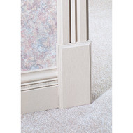 House of Fara 1-1/8 In. W. x 4-1/2 In. H. x 8 In. L. White MDF Plinth Block