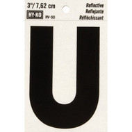 Hy-Ko Vinyl 3 In. Reflective Adhesive Letter  U