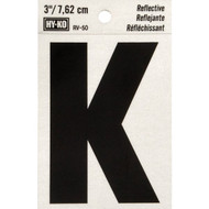 Hy-Ko Vinyl 3 In. Reflective Adhesive Letter  K