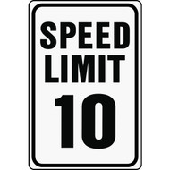 Hy-Ko Heavy-Duty Aluminum Sign  Speed Limit 10