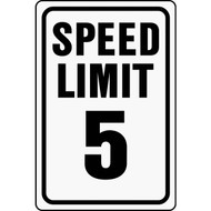 Hy-Ko Heavy-Duty Aluminum Sign  Speed Limit 5