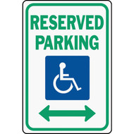 Hy-Ko Heavy-Duty Aluminum Sign  Reserved Parking Handicap