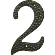 Hy-Ko 3-1/2 In. Black Hammered House Number Two