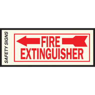Hy-Ko Vinyl Sign  Fire Extinguisher with Arrow Left