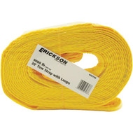 Erickson 2 In. x 20 Ft. 4500 Lb. Safe Work Load Polyester Tow Strap with Loops  Yellow