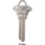 ILCO Schlage Nickel Plated House Key  SC9 / A1145E (10-Pack)