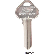 ILCO Russwin Nickel Plated File Cabinet Key RU45 / 1011D1 (10-Pack)