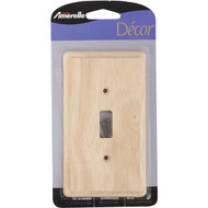 Amerelle 1-Gang Solid Ash Toggle Switch Wall Plate  Unfinished Ash