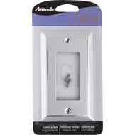 Amerelle 1-Gang Stamped Steel Rocker Decorator Wall Plate  Polished Chrome