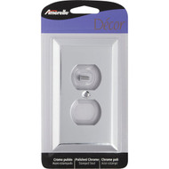 Amerelle 1-Gang Stamped Steel Outlet Wall Plate  Polished Chrome