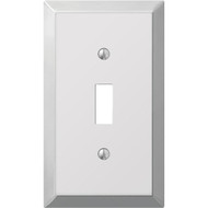 Amerelle 1-Gang Stamped Steel Toggle Switch Wall Plate  Polished Chrome
