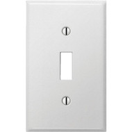 Amerelle PRO 1-Gang Stamped Steel Toggle Switch Wall Plate  Smooth White