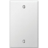 Amerelle 1-Gang Standard Stamped Steel Blank Wall Plate  Smooth White