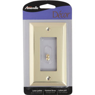 Amerelle 1-Gang Stamped Steel Rocker Decorator Wall Plate  Polished Brass