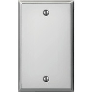 Amerelle 1-Gang Standard Stamped Steel Blank Wall Plate  Polished Chrome