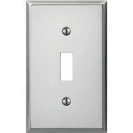 Amerelle PRO 1-Gang Stamped Steel Toggle Switch Wall Plate  Polished Chrome