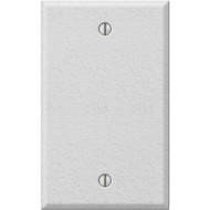 Amerelle 1-Gang Standard Stamped Steel Blank Wall Plate  White Wrinkle