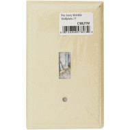 Amerelle PRO 1-Gang Stamped Steel Toggle Switch Wall Plate  Ivory Wrinkle