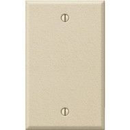 Amerelle 1-Gang Standard Stamped Steel Blank Wall Plate  Ivory Wrinkle