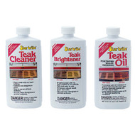 Starbrite Teak Cleaner Care Kit  16 Oz. (3-Pack)