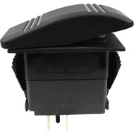 Seachoice Contura 20A 12V Black Non-Illuminated Rocker Switch  Mom/Off