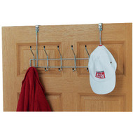 Whitmor Chrome/Ebony 6-Hook 19-3/4 In. Over-the-Door Hook Rail