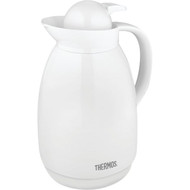 Thermos White Vacuum Insulated Glass Carafe