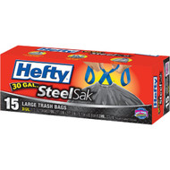 Hefty SteelSak 30 Gal. Large Black Trash Bag (15-Count)