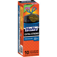 Hefty Extra Strong 33 Gal. Extra Large Black Trash Bag (10-Count)