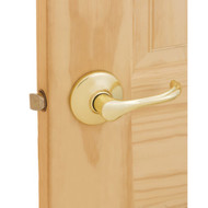 Kwikset Polished Brass Dorian Passage Door Lever