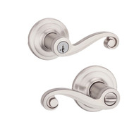 Kwikset Signature Series Satin Nickel Lido Entry Door Lever with Smartkey