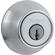 Kwikset Satin Chrome Adjustable Latch Double Cylinder Deadbolt
