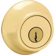 Kwikset Polished Brass Adjustable Latch Double Cylinder Deadbolt