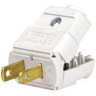 Leviton 15A 125V 2-Wire 2-Pole Hinged Cord Plug  White